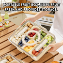 idrop 1 PCS - Outdoor Picnic Fruit Storage Box Airtight Portable Food Grade Container Designed for Fruits Fresh Keeper Travel Picnic Organizer, Bekas Simpan Buah Luaran Piknik Kedap Udara Mudah Alih Gred Makanan Untuk Buah-buahan Penyimpanan Segar