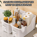 idrop 3 PCS – Kitchen Storage Box Multi Purpose Lid Rack Seasoning Organizer Plastic Kitchen Storage Rack Cabinet Organizer Set Set Kotak Penyimpanan Dapur Rak Penutup Serbaguna Rak Perasa Rak Penyimpanan Plastik Rak Kabinet