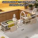 idrop 1 PCS – Kitchen Sink Cloth Drying Rack Faucet Organizer Sponge Holder Slim Edge Sink Rack Storage Set Set Rak Pengering Kain Lap Dapur Rak Sinki Pemegang Span Rak Paip Tepi Nipis Penyimpanan