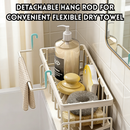 idrop 1 PCS – Kitchen Sink Cloth Drying Rack Faucet Organizer Sponge Holder Slim Edge Sink Rack Storage Set Set Rak Pengering Kain Lap Dapur Rak Sinki Pemegang Span Rak Paip Tepi Nipis Penyimpanan