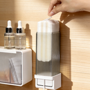 idrop 1 PCS – Wall Mounted Cotton Pad Storage Box Automatic Dispenser Makeup Tissue Holder Vanity Organizer Rack Set Set Kotak Simpan Kapas Dinding Dispenser Automatik Pemegang Tisu Solek Rak Meja Solek