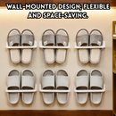 idrop 4 PCS – Wall Mounted Bathroom Slipper Rack No Drilling Shoe Drain Rack Home Bathroom Storage Organizer Set Set Rak Selipar Bilik Air Dinding Tanpa Tebuk Rak Pengering Kasut Penyimpanan Bilik Air Rumah