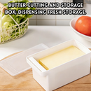 idrop 2 PCS – Butter Storage Box Cutter Portion Container Refrigerator Fresh Keeping Box Food Grade Freezer Cheese Slicer and Cutter Kitchen Organizer Set Set Kotak Simpan Mentega Bekas Pemotong dan Pembahagi Bekas Peti Sejuk Gred Makanan Keju dan Mentega