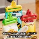 idrop 4 PCS - Snack Sealing Clip Cute Kitchen Plastic Bag Clip Multi-Function Food Storage Clamp for Snacks and Seasoning Bags, Klip Pengedap Snek Klip Penutup Beg Makanan Comel Klip Beg Plastik Dapur Alat Pengikat Serbaguna