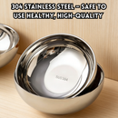 idrop 1 PCS 22CM – Large Soup Bowl Double Layer Stainless Steel Bowl Adult Size Rice Bowl Personal Salad Bowl Kitchen Tableware Set Set Mangkuk Sup Besar 22CM Keluli Tahan Karat Dua Lapisan Saiz Dewasa Mangkuk Nasi Mangkuk Salad Peribadi