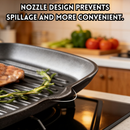 idrop 1 SET – Non Coated Cast Iron Grill Pan Set Professional Grill Plate with Food Tongs Kitchen Cookware Set Set Kuali Grill Besi Tuang Tanpa Salutan Plat Grill Profesional Dengan Penyepit Makanan Peralatan Dapur