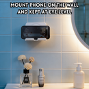 idrop 1 PCS – Bathroom Phone Holder Wall Mounted Toilet Shelf Kitchen Wall Tablet Stand Storage Rack Set Set Pemegang Telefon Bilik Air Rak Dinding Tandas Rak Dinding Dapur Pemegang Tablet Rak Penyimpanan