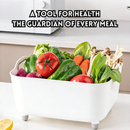 idrop 3 PCS - Large Capacity Kitchen Sink Basin with Drain Basket Portable Washing Bowl with Draining Tray for Fruits and Vegetables, Besen Sinki Dapur Kapasiti Besar Bakul Penapis Air Mudah Alih Bersama Dulang Saliran Untuk Simpanan Buah dan Sayur