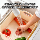 idrop 3 PCS - Large Capacity Kitchen Sink Basin with Drain Basket Portable Washing Bowl with Draining Tray for Fruits and Vegetables, Besen Sinki Dapur Kapasiti Besar Bakul Penapis Air Mudah Alih Bersama Dulang Saliran Untuk Simpanan Buah dan Sayur