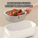 idrop 3 PCS - Double Layer Snack Box Fruit Plate Living Room Candy Box Draining Basket Household Fruit Tray Snack Storage Container Multi-Function Organizer, Kotak Snek Dua Lapisan Pinggan Buah Bekas Gula-Gula Ruang Tamu Bakul Penyimpanan Snek
