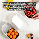 idrop 3 PCS - Double Layer Snack Box Fruit Plate Living Room Candy Box Draining Basket Household Fruit Tray Snack Storage Container Multi-Function Organizer, Kotak Snek Dua Lapisan Pinggan Buah Bekas Gula-Gula Ruang Tamu Bakul Penyimpanan Snek