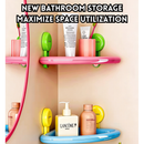 idrop 3 PCS - Bathroom Shelf No Drill Wall Mounted Storage Rack Suction Cup Organizer for Toilet & Shower Multi-Function Space Saving Holder, Rak Bilik Air Tanpa Tebuk Rak Penyimpanan Lekap Dinding Dengan Cawan Sedut Untuk Tandas Serbaguna Jimat Ruang