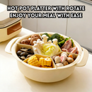 idrop 1 PCS - Rotating Hot Pot Vegetable Tray Sectioned Food Prep Plate with Draining Basket Multi-Function Kitchen Organizer for Vegetable, Dulang Sayur Putar Pinggan Penyediaan Dapur Berpetak Dengan Bakul Saliran Penyimpanan Sayur Serbaguna
