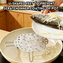 idrop 1 PCS – 304 Stainless Steel Expandable Steamer Rack Foldable Multi Purpose High Leg Steam Stand Water Bath Cooking Rack Set Set Rak Kukus Boleh Laras Keluli Tahan Karat 304 Rak Kukus Lipat Serbaguna Berkaki Tinggi Sesuai Untuk Masakan Rendaman Air