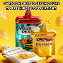 idrop 4 PCS - Snack Sealing Clip Cute Kitchen Plastic Bag Clip Multi-Function Food Storage Clamp for Snacks and Seasoning Bags, Klip Pengedap Snek Klip Penutup Beg Makanan Comel Klip Beg Plastik Dapur Alat Pengikat Serbaguna