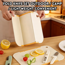 idrop 1 SET – Foldable Cutting Board Set Portable Outdoor Camping Fruit Cutting Board with Knife Non Slip Kitchen Tool Set Set Set Papan Pemotong Lipat Set Mudah Alih Perkhemahan Luar Papan Potong Buah Dengan Pisau Papan Anti Gelincir Alat Dapur