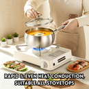idrop【24CM 】304 Stainless Steel Wok Deep Belly Non Stick Frying Pan Flat Bottom Pan Gas Induction Cooker Compatible Kitchen Cookware Set Kuali Keluli Tahan Karat 304 Tanpa Salutan Perut Dalam Kuali Tidak Lekat Tapak Rata Sesuai Dapur Gas dan Induksi (S)