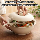 idrop Wheat Straw Soup Pot Set with Lid Thickened Anti Scald Microwave Safe Soup Bowl with Spoon Random Colour Kitchen Tableware Set Set Mangkuk Sup Jerami Gandum Dengan Penutup Tebal Anti Panas Boleh Microwave Dengan Sudu Warna Rawak Peralatan Dapur (S)