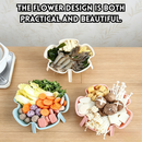 idrop 26CM Plastic Hotpot Ingredient Tray Stackable Vegetable Basket Fruit Plate Kitchen Organizer Random Colour Set Set Dulang Bahan Steamboat Plastik Warna Campur Bakul Sayur Bertingkat Pinggan Buah Peralatan Dapur Warna Rawak (S)
