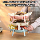 idrop 26CM Plastic Hotpot Ingredient Tray Stackable Vegetable Basket Fruit Plate Kitchen Organizer Random Colour Set Set Dulang Bahan Steamboat Plastik Warna Campur Bakul Sayur Bertingkat Pinggan Buah Peralatan Dapur Warna Rawak (S)