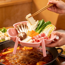 idrop 26CM Plastic Hotpot Ingredient Tray Stackable Vegetable Basket Fruit Plate Kitchen Organizer Random Colour Set Set Dulang Bahan Steamboat Plastik Warna Campur Bakul Sayur Bertingkat Pinggan Buah Peralatan Dapur Warna Rawak (S)