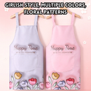 idrop Kitchen Apron Waterproof Oil Proof Home Cooking Apron with Pocket Hand Wipe Design Restaurant Work Apron Random Colour Set Set Apron Dapur Kalis Air dan Minyak Apron Memasak Rumah Dengan Poket Rekaan Lap Tangan Apron Kerja Restoran Warna Rawak (S)