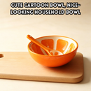 idrop【Ceramic Set】5 INCH Ceramic Fruit Bowl 8 INCH Ceramic Fruit Plate with Ceramic Spoon Cute Cartoon Tableware Set Set Mangkuk Buah Seramik 5 INCH Pinggan Buah Seramik 8 INCH Dengan Sudu Seramik Rekaan Kartun Kreatif Peralatan Makan Rumah (S)