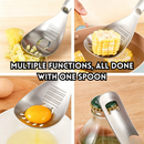 idrop Multifunction Baby Food Masher Spoon Ginger Garlic Grinding Spoon Stainless Steel Strainer Spoon Food Press Kitchen Tool Set Set Sudu Penekan Makanan Bayi Serbaguna Sudu Pengisar Halia dan Bawang Putih Sudu Penapis Keluli Tahan Karat Alat Dapur (S)