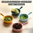idrop 4 PCS Ceramic Set – Ceramic Double Handle Baking Tray Creative Matte Soup Bowl Small Seasoning Dish Chopsticks Oven Baking Plate Tray Seramik Dulang Pembakar Seramik Pemegang Dua Mangkuk Sup Matte Kreatif Pinggan Perasa Kecil Penyepit Pinggan (S)