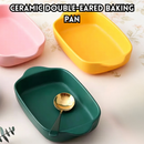 idrop 4 PCS Ceramic Set – Ceramic Double Handle Baking Tray Creative Matte Soup Bowl Small Seasoning Dish Chopsticks Oven Baking Plate Tray Seramik Dulang Pembakar Seramik Pemegang Dua Mangkuk Sup Matte Kreatif Pinggan Perasa Kecil Penyepit Pinggan (S)