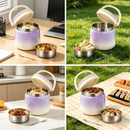 idrop 1.2L 304 Stainless Steel Vacuum Insulated Lunch Box 24 Hour Heat Retention Food Jar Portable Office Meal Container Bekas Makan Termos Vakum 1.2L Keluli Tahan Karat 304 Tahan Panas Sehingga 24 Jam Bekas Makanan Mudah Alih Pejabat Kegunaan Harian (S)
