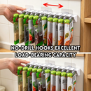 idrop Wall Mounted Seasoning Packet Organizer No Drill Spice Bag Storage Rack Rotating Clip Holder Kitchen Storage Rak Penyimpanan Paket Perasa Gantung Dinding Tanpa Tebuk Rak Simpan Beg Perasa Pemegang Klip Berputar Rak Penyimpanan Dapur Serbaguna (S)