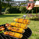 idrop Foldable Corn Holder BBQ Tongs Heat Resistant Corn Gripper Portable Outdoor Barbecue Clip Kitchen Tool Set Set Klip Jagung Lipat Penyepit BBQ Tahan Panas Pemegang Jagung Mudah Alih Untuk Barbeku Luar Alat Dapur Serbaguna (S)