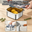 idrop 19CM Stainless Steel Frying Pot Deep Fry Pot Multi Function Cooking Pot Food Storage Container Outdoor Camping Pot Kitchen Cookware Periuk Goreng Keluli Tahan Karat 19CM Serbaguna Bekas Simpanan Makanan Periuk Perkhemahan dan Dapur Rumah (S)