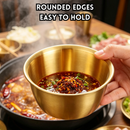 idrop 6CM 304 Stainless Steel Sauce Dish Sauce Cup Gold Condiment Bowl Dipping Sauce Plate Seasoning Kitchen Tableware Set Set Pinggan Sos 6CM Keluli Tahan Karat 304 Cawan Sos Warna Emas Mangkuk Perasa Pinggan Cencah Sos Pinggan Hidangan Dapur Rumah (S)