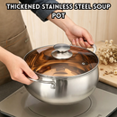 idrop 24CM – Thickened Stainless Steel Soup Pot Composite Base Cooking Pot Double Handle Induction and Gas Compatible Pearl Pot Kitchen Cookware Set Set Periuk Sup Keluli Tahan Karat Tebal Tapak Berlapis Pemegang Dua Sesuai Dapur Induksi dan Gas (S)