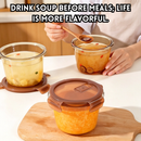 idrop【Rectangle / Round】Multi Size Glass Food Container Microwave Safe Lunch Box with Lid Airtight Fresh Keeping Fruit Bekas Makanan Kaca Warna Teh Bentuk Segi Empat dan Bulat Microwave Dengan Penutup Kedap Udara Bekas Buah dan Bento Pelbagai Saiz (S)