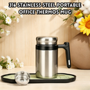 idrop 550ML – Portable Office Vacuum Insulated Cup with Handle 316 Stainless Steel Premium Infuser Tea Separation Bottle Thermos Office Tumbler Cawan Termos Pejabat Mudah Alih Pemegang Keluli Tahan Karat 316 Premium Pemisah Teh dan Air Cawan Vakum (S)
