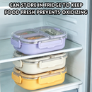 idrop 800ML 304 Stainless Steel 3 Compartment Rectangular Lunch Box Microwave Safe Food Grade Bento Meal Container Fresh Keeping Bekas Makan 800ML Keluli Tahan Karat 304 3 Ruang Bekas Bento Segi Empat Sesuai Microwave Gred Makanan Simpanan Makanan (S)