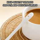 idrop Creative Luxury Coffee Spoon Long Handle Milk Stirring Spoon Ceramic Baby Stirrer Dessert Spoon Kitchen Tableware Set Set Sudu Kopi Mewah Kreatif Pemegang Panjang Sudu Kacau Susu Pengacau Bayi Seramik Sudu Pencuci Mulut Dapur (S)