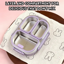 idrop 800ML 304 Stainless Steel 3 Compartment Rectangular Lunch Box Microwave Safe Food Grade Bento Meal Container Fresh Keeping Bekas Makan 800ML Keluli Tahan Karat 304 3 Ruang Bekas Bento Segi Empat Sesuai Microwave Gred Makanan Simpanan Makanan (S)
