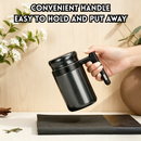 idrop 550ML – Portable Office Vacuum Insulated Cup with Handle 316 Stainless Steel Premium Infuser Tea Separation Bottle Thermos Office Tumbler Cawan Termos Pejabat Mudah Alih Pemegang Keluli Tahan Karat 316 Premium Pemisah Teh dan Air Cawan Vakum (S)