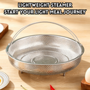 idrop 22.5CM Multi Function Stainless Steel Fine Hole Strainer Basket Vegetable Washing Steaming Rack Basket with Handle Bakul Tapis Keluli Tahan Karat 22.5CM Lubang Halus Bakul Cuci Sayur Bakul Kukus Rak Pengukus Dengan Pemegang Tiris Air Alat Dapur (S)
