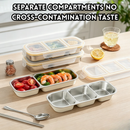 idrop【 2 / 3 Grid 】304 Stainless Steel Rectangular Food Storage Box Airtight Lid Container Refrigerator Meat Portion Box Organizer Bekas Makanan Keluli Tahan Karat 304 2 / 3 Ruang Dengan Penutup Kedap Udara Penyediaan Makanan Simpan Daging Peti Sejuk (S)