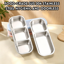 idrop【 2 / 3 Grid 】304 Stainless Steel Rectangular Food Storage Box Airtight Lid Container Refrigerator Meat Portion Box Organizer Bekas Makanan Keluli Tahan Karat 304 2 / 3 Ruang Dengan Penutup Kedap Udara Penyediaan Makanan Simpan Daging Peti Sejuk (S)