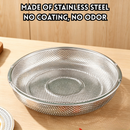 idrop 22.5CM Multi Function Stainless Steel Fine Hole Strainer Basket Vegetable Washing Steaming Rack Basket with Handle Bakul Tapis Keluli Tahan Karat 22.5CM Lubang Halus Bakul Cuci Sayur Bakul Kukus Rak Pengukus Dengan Pemegang Tiris Air Alat Dapur (S)