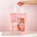 idrop Gift Bag Set – Gift Bag Cute Premium Pink Theme Gift Bear Towel Pink Cup Sleeve Bamboo Pattern Glass Cup Set Set Beg Hadiah Set Cenderahati Hadiah Praktikal Hadiah Kecil Eksklusif Beg Pink Tuala Beruang Sarung Cawan Pink Cawan Kaca Corak Buluh (S)