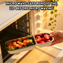 idrop【 2 / 3 Grid 】304 Stainless Steel Rectangular Food Storage Box Airtight Lid Container Refrigerator Meat Portion Box Organizer Bekas Makanan Keluli Tahan Karat 304 2 / 3 Ruang Dengan Penutup Kedap Udara Penyediaan Makanan Simpan Daging Peti Sejuk (S)