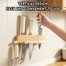 idrop Wall Mounted Kitchen Knife Holder No Drill Storage Rack Multi Function Knife Organizer with Sharpener Home Use Kitchen Storage Set Rak Pisau Dapur Gantung Dinding Tanpa Tebuk Rak Penyimpanan Serbaguna Dengan Pengasah Pisau Untuk Kegunaan Rumah (S)