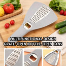 idrop 3 IN 1 Multifunction Vegetable Cutter Peeler Grater Can Opener Bottle Opener Kitchen Tool Set Set Pemotong Sayur 3 Dalam 1 Pengupas Parut Pembuka Tin dan Pembuka Botol Set Peralatan Dapur Serbaguna Rumah Tangga (S)